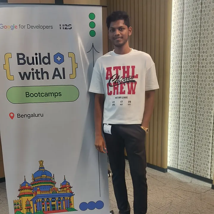 Manoj attending the Build with AI bootcamp in Bengaluru